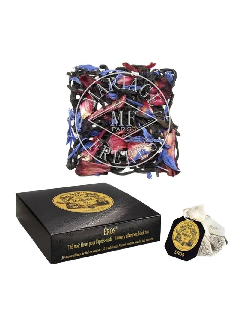 Eros Muslin Tea Bags - Flowery Afternoon Black Tea, 30 Sachets