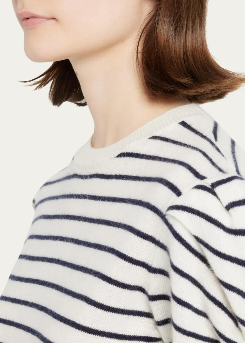 Frame Stripe Ruched Sleeve Sweater | Thumbnail 5 Frame Stripe Ruched Sleeve Sweater | Thumbnail 5