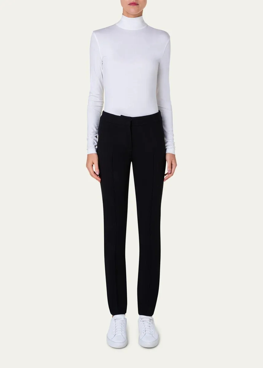 Akris punto Turtleneck Long-Sleeve Modal-Stretch Top | Thumbnail 2 Akris punto Turtleneck Long-Sleeve Modal-Stretch Top | Thumbnail 2