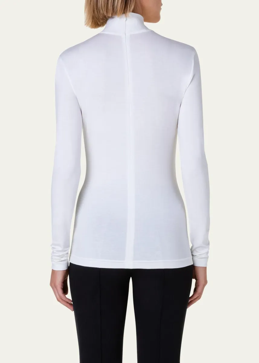Akris punto Turtleneck Long-Sleeve Modal-Stretch Top | Thumbnail 3 Akris punto Turtleneck Long-Sleeve Modal-Stretch Top | Thumbnail 3