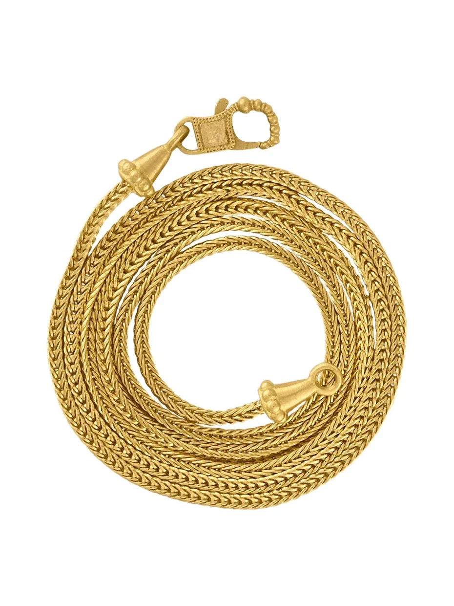 Duo Loop In Loop Necklace with Fibula Clasp Duo Loop In Loop Necklace with Fibula Clasp