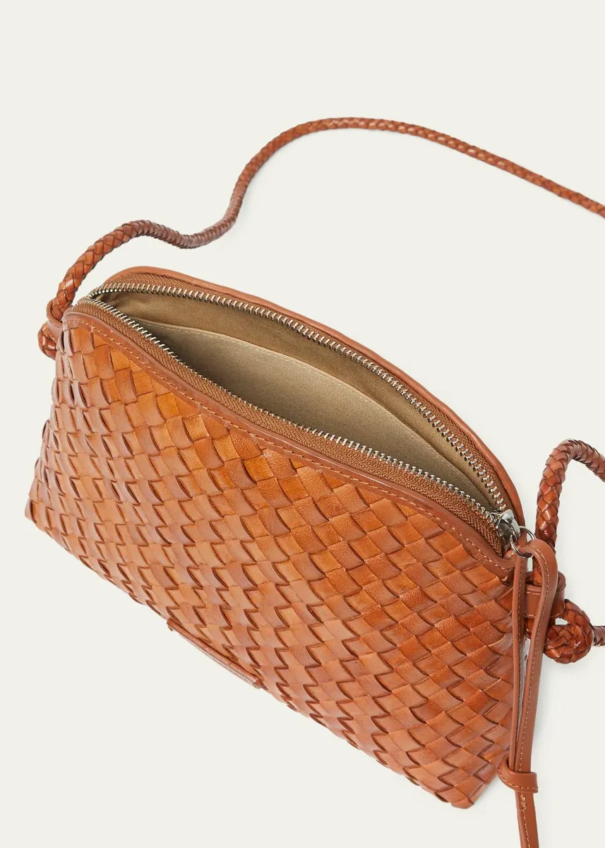 Loeffler Randall Mallory Zip Woven Leather Crossbody Bag | Thumbnail 3 Loeffler Randall Mallory Zip Woven Leather Crossbody Bag | Thumbnail 3