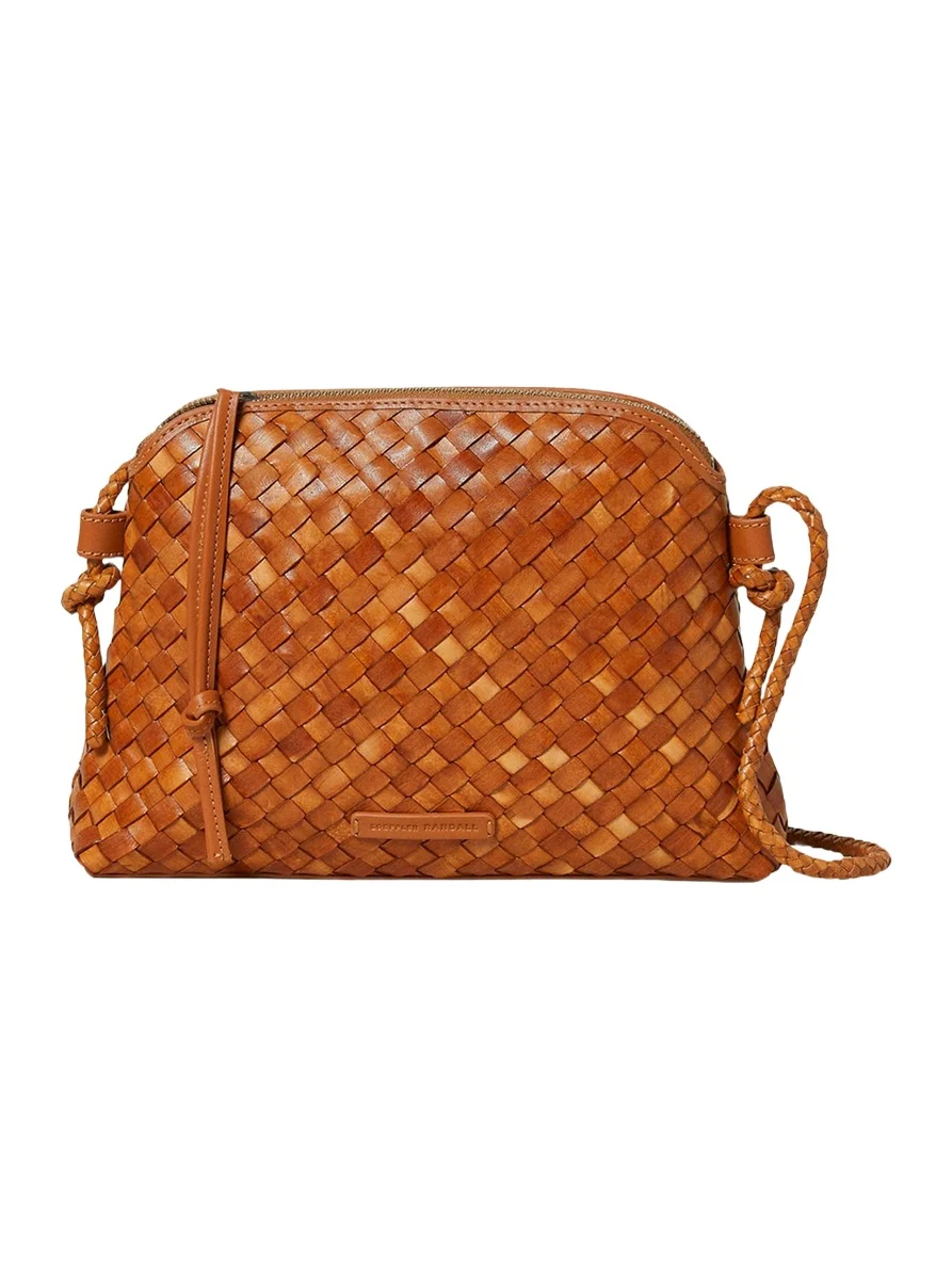 Loeffler Randall Mallory Zip Woven Leather Crossbody Bag