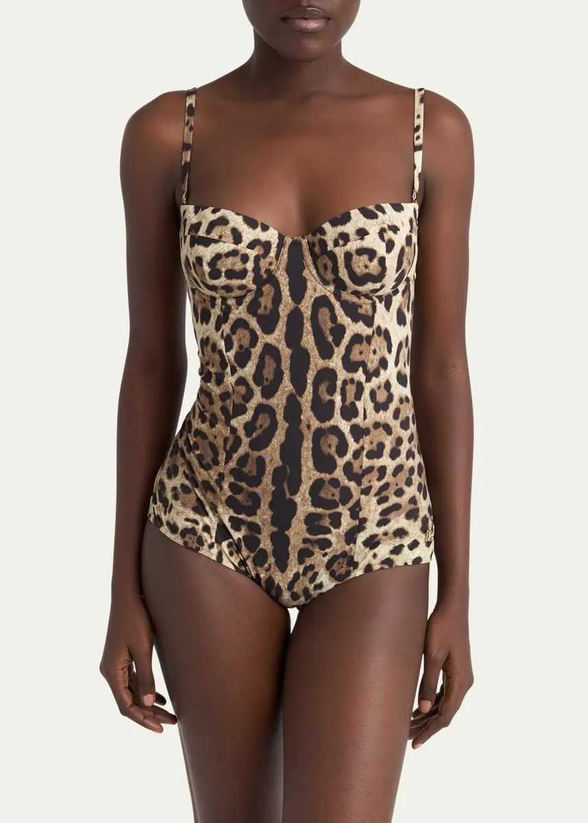 Dolce & Gabbana Leo Balconette One-Piece Swimsuit | Thumbnail 2 Dolce & Gabbana Leo Balconette One-Piece Swimsuit | Thumbnail 2