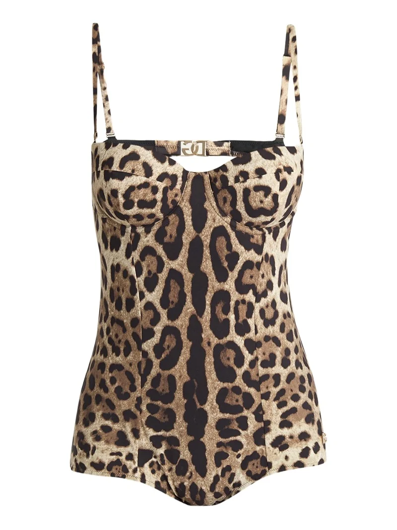 Dolce & Gabbana Leo Balconette One-Piece Swimsuit