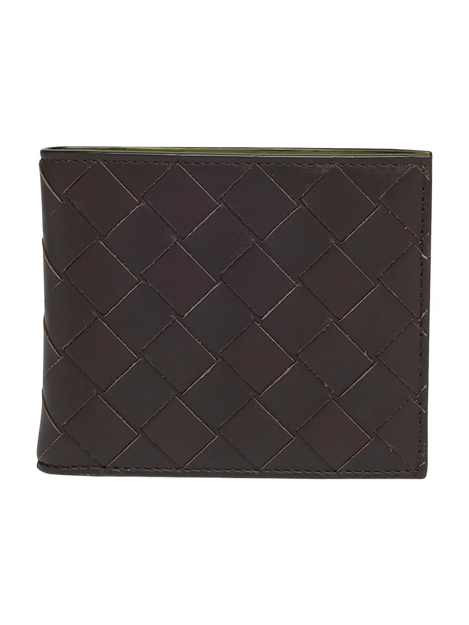 Bottega Veneta Men's Intrecciato 15 Bicolor Leather Bifold Wallet