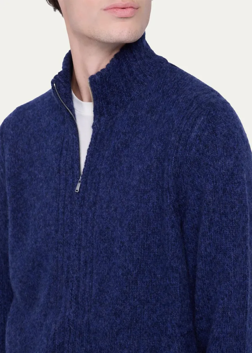 Fioroni Men's Pure Cashmere Full-Zip Cardigan | Thumbnail 5 Fioroni Men's Pure Cashmere Full-Zip Cardigan | Thumbnail 5