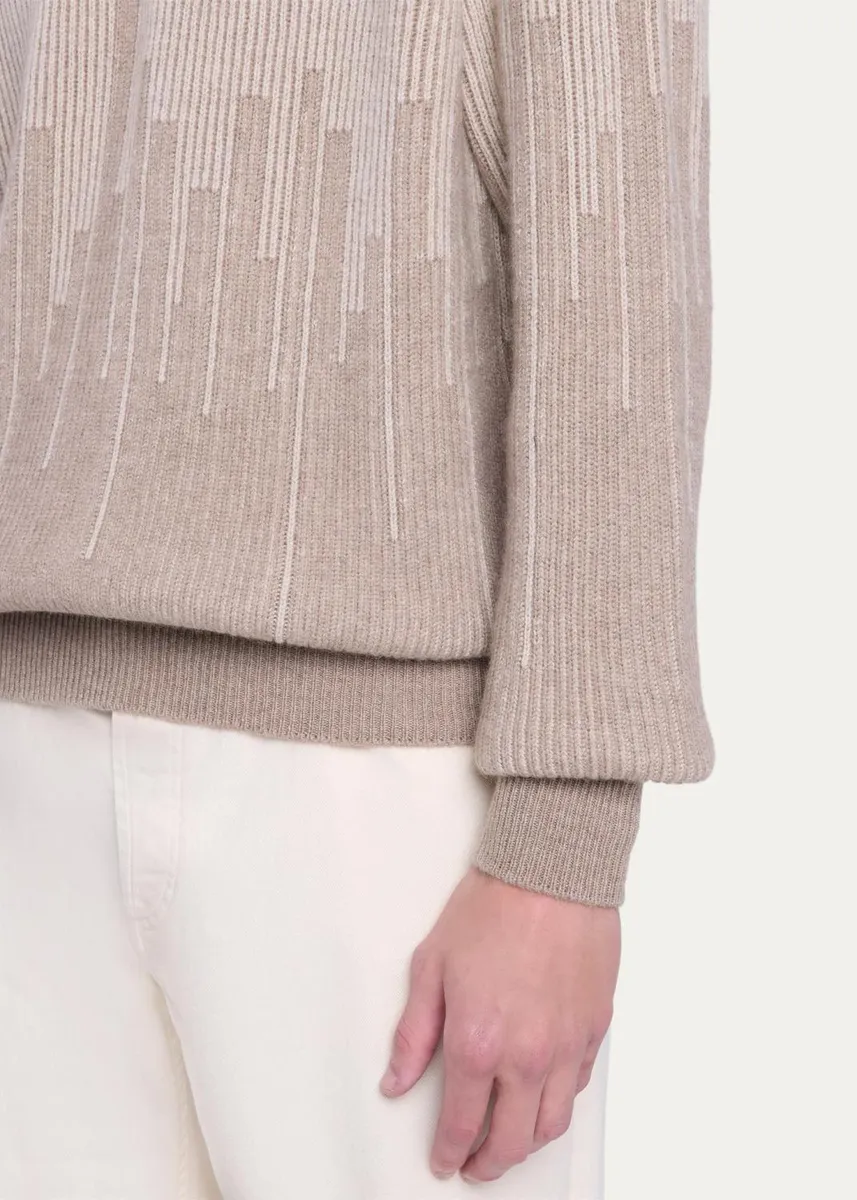 Fioroni Men's Puro Filo Pure Cashmere Crewneck Sweater | Thumbnail 5