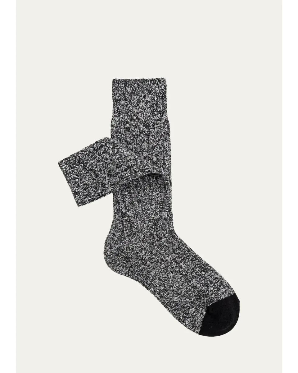 Sozzi Calze Men's Mouline Crew Socks | Thumbnail 2 Sozzi Calze Men's Mouline Crew Socks | Thumbnail 2