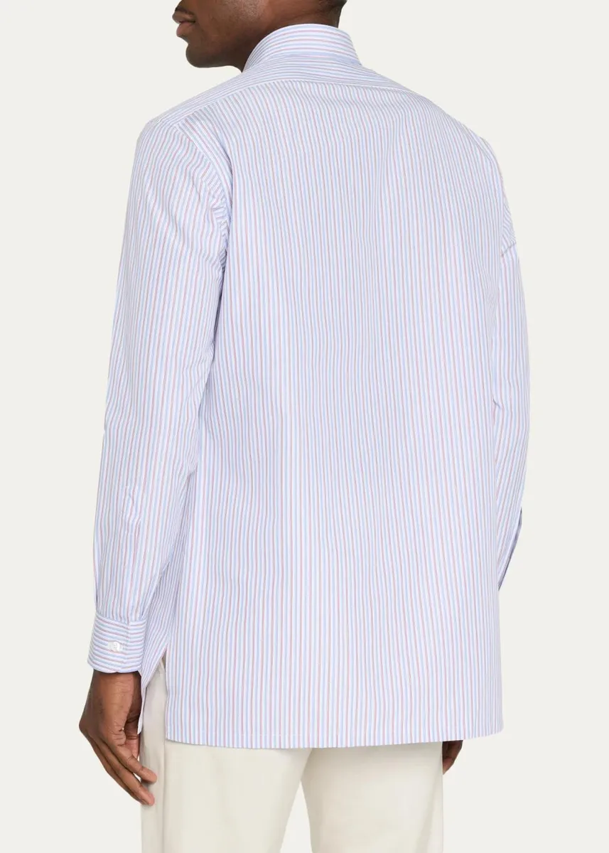 Charvet Men's Multi-Stripe Cotton Dress Shirt | Thumbnail 3