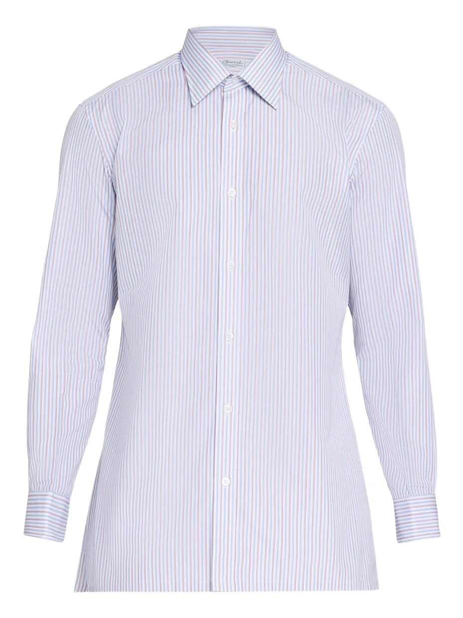 Charvet Men's Multi-Stripe Cotton Dress Shirt