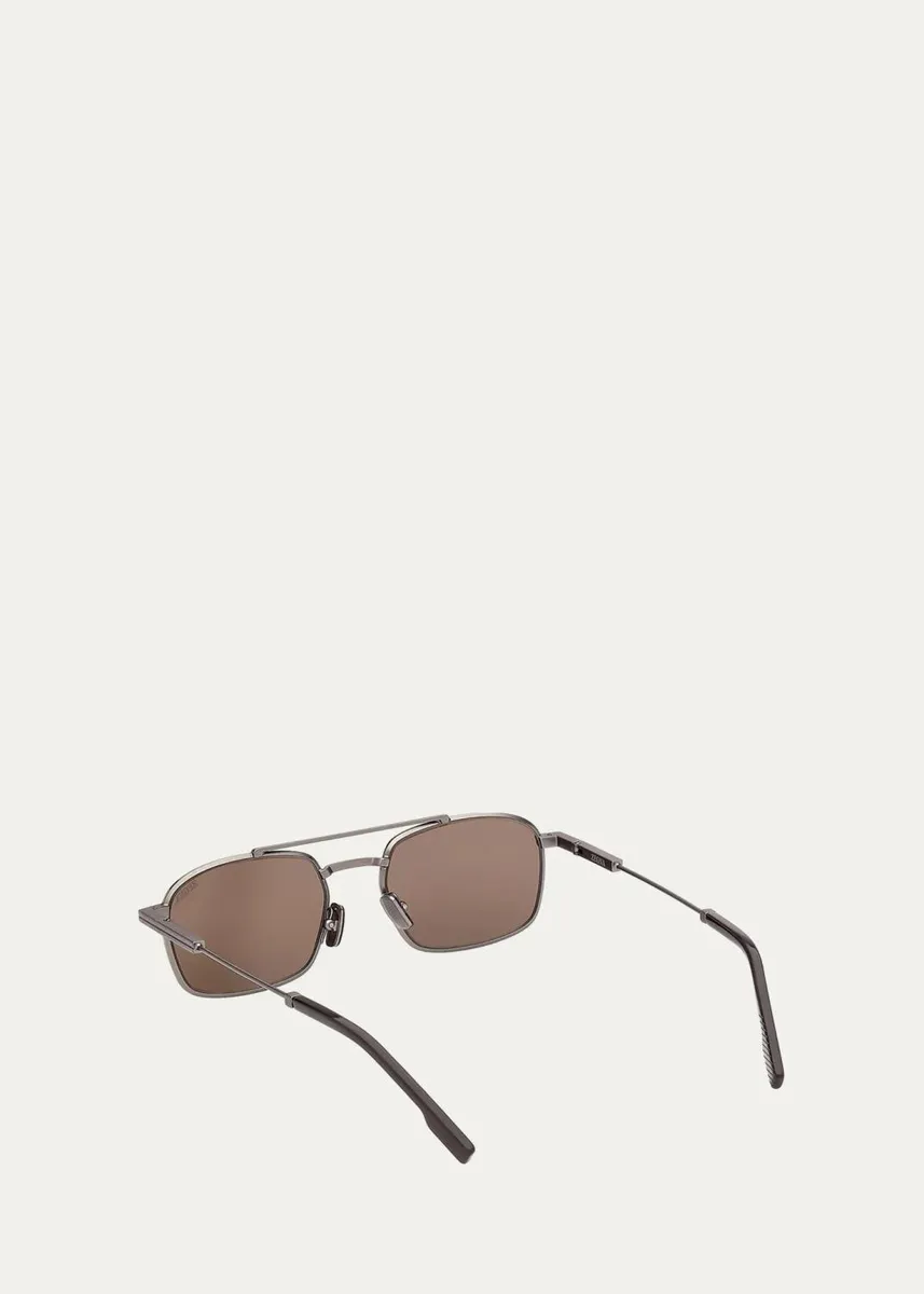 Zegna Men's Metal Aviator Sunglasses | Thumbnail 2 Zegna Men's Metal Aviator Sunglasses | Thumbnail 2
