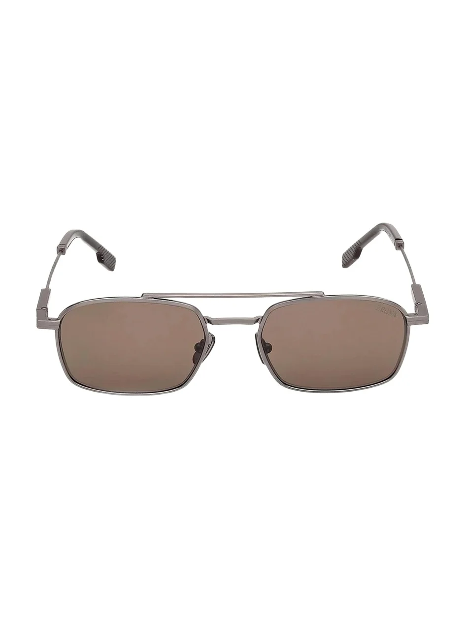 Zegna Men's Metal Aviator Sunglasses