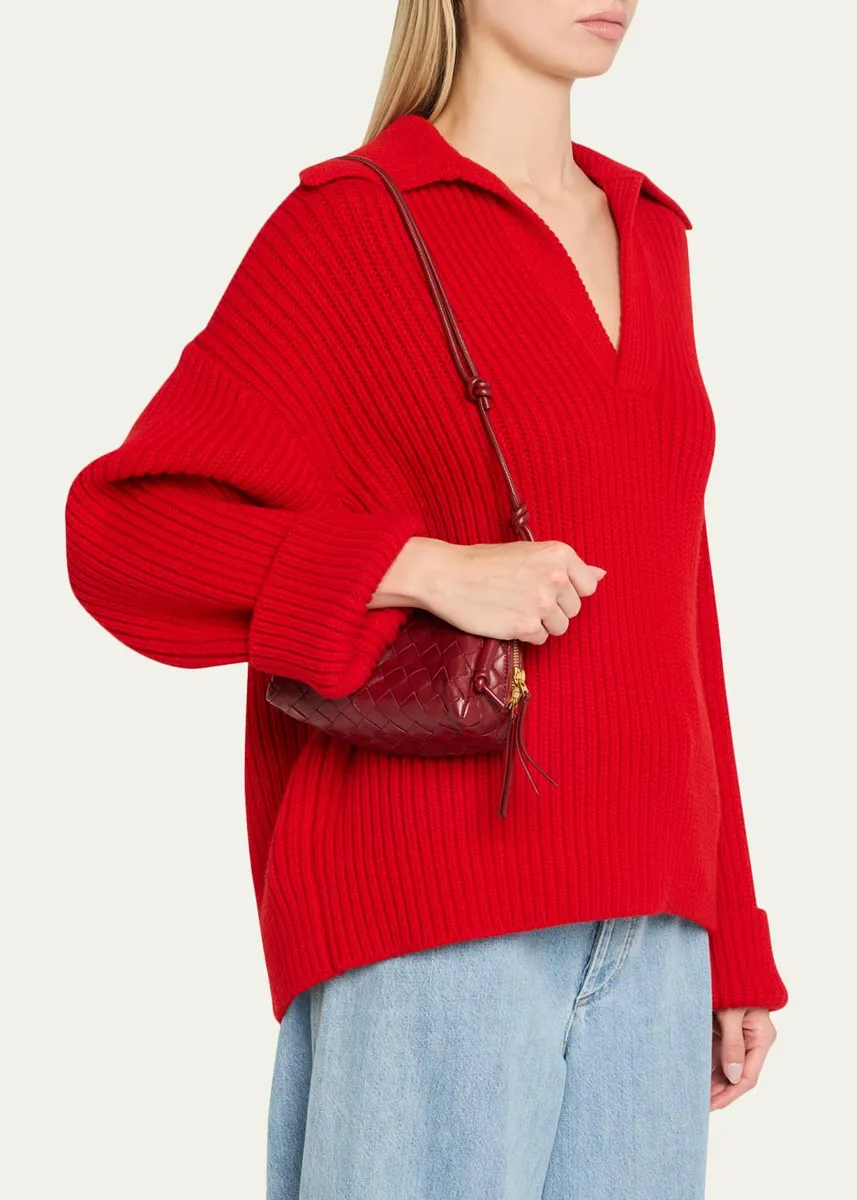 Bottega Veneta Zip Leather Pouch Shoulder Bag | Thumbnail 14 Bottega Veneta Zip Leather Pouch Shoulder Bag | Thumbnail 14