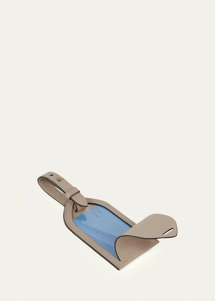 Smythson Panama Leather Luggage Tag | Thumbnail 2 Smythson Panama Leather Luggage Tag | Thumbnail 2