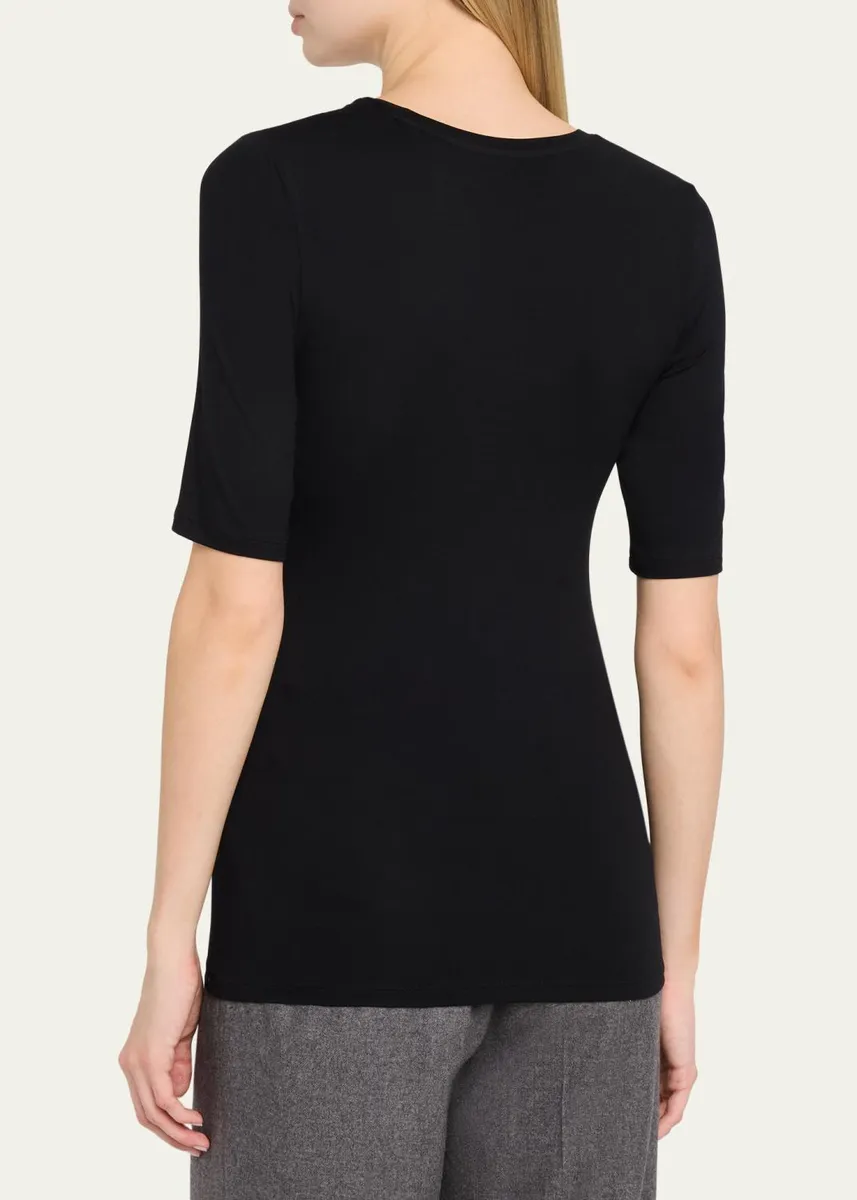 MAJESTIC FILATURES Elbow-Sleeve Scoop-Neck Shirt | Thumbnail 3 MAJESTIC FILATURES Elbow-Sleeve Scoop-Neck Shirt | Thumbnail 3
