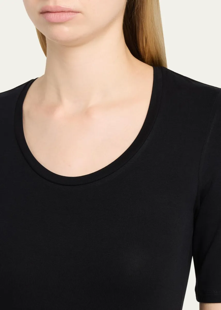 MAJESTIC FILATURES Elbow-Sleeve Scoop-Neck Shirt | Thumbnail 5 MAJESTIC FILATURES Elbow-Sleeve Scoop-Neck Shirt | Thumbnail 5