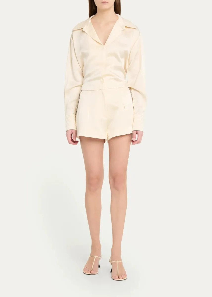 Alexis Circe Embellished Satin Shorts | Thumbnail 2 Alexis Circe Embellished Satin Shorts | Thumbnail 2