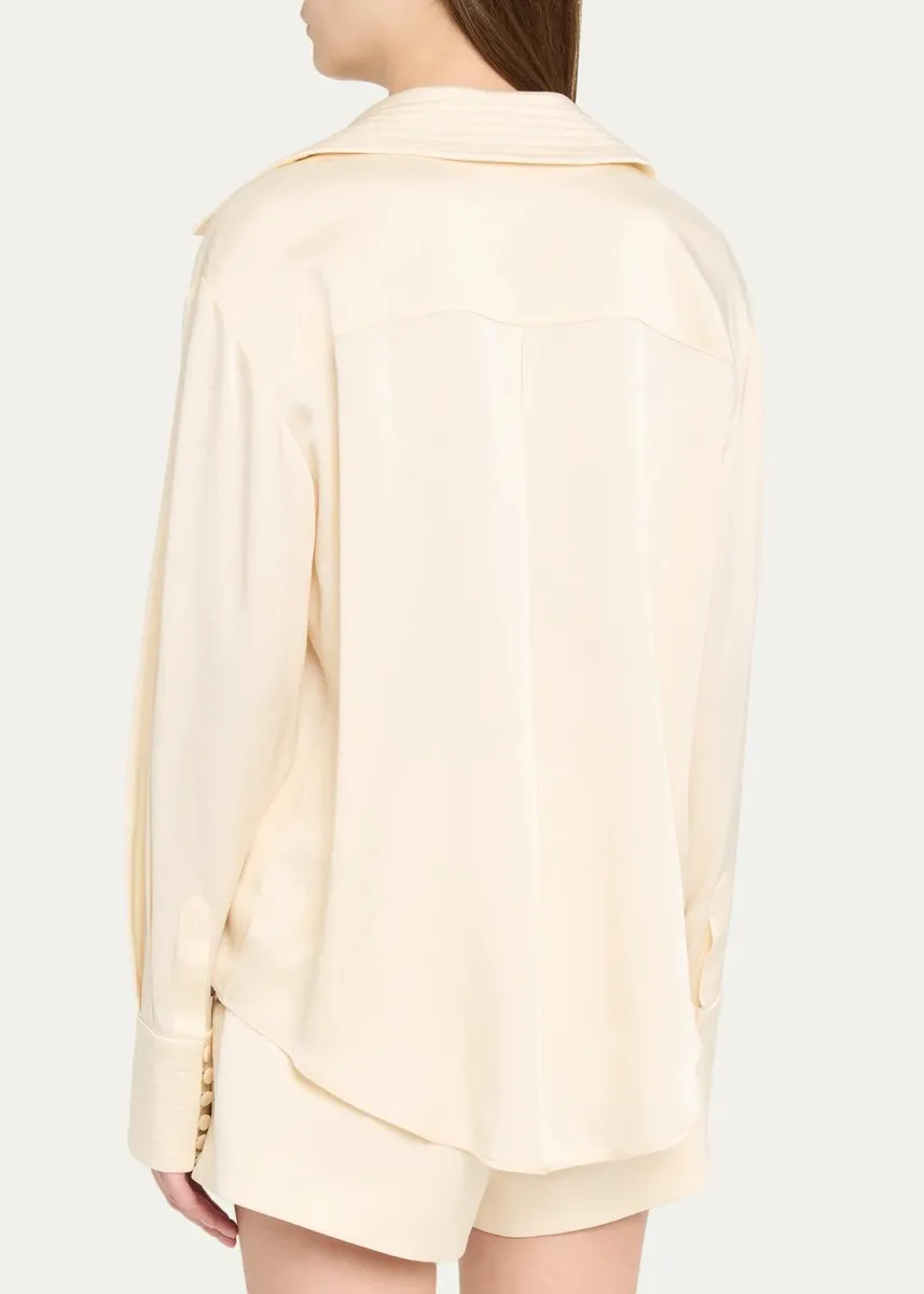 Alexis Viveka Satin Button-Front Shirt | Thumbnail 3