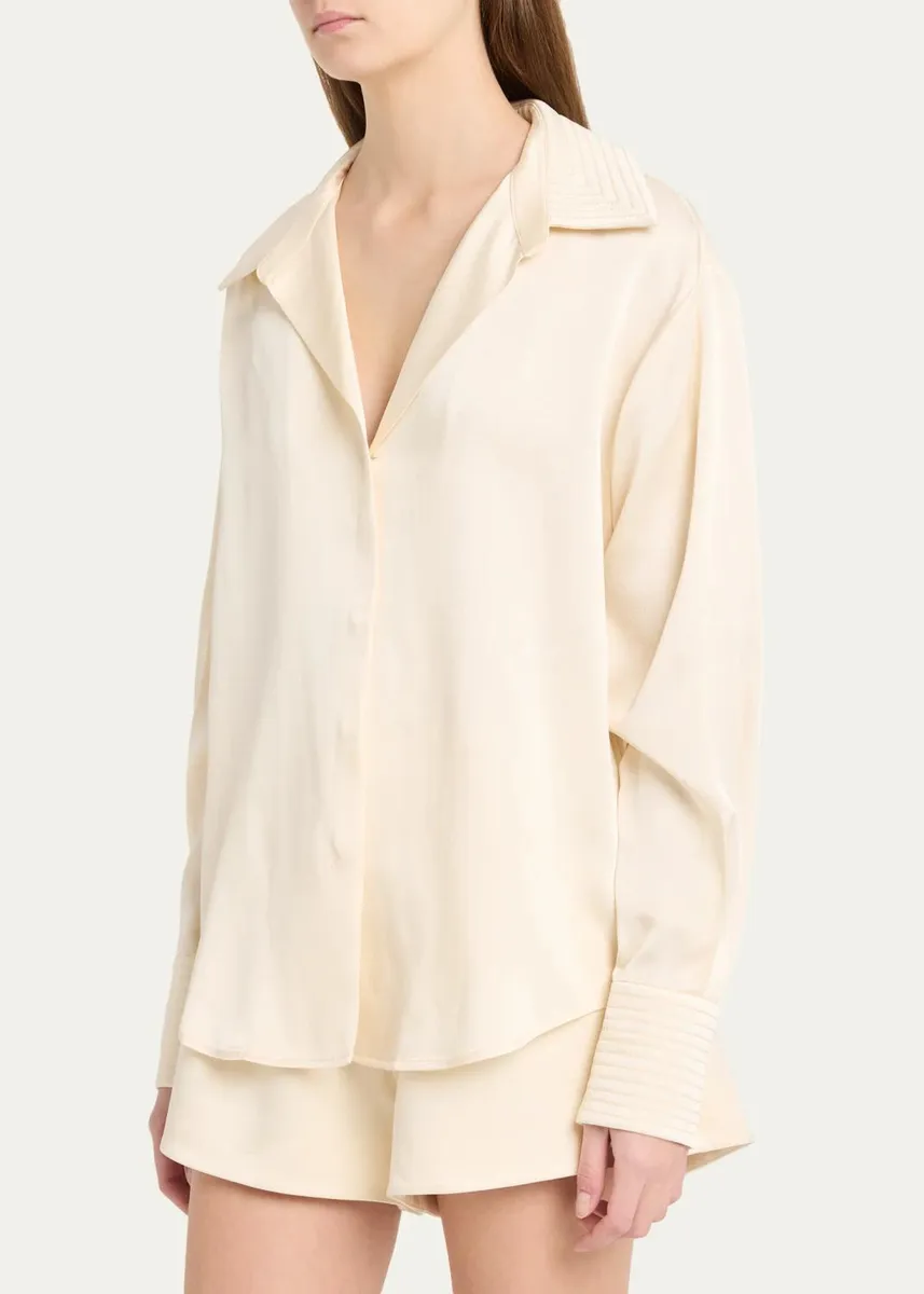 Alexis Viveka Satin Button-Front Shirt | Thumbnail 4
