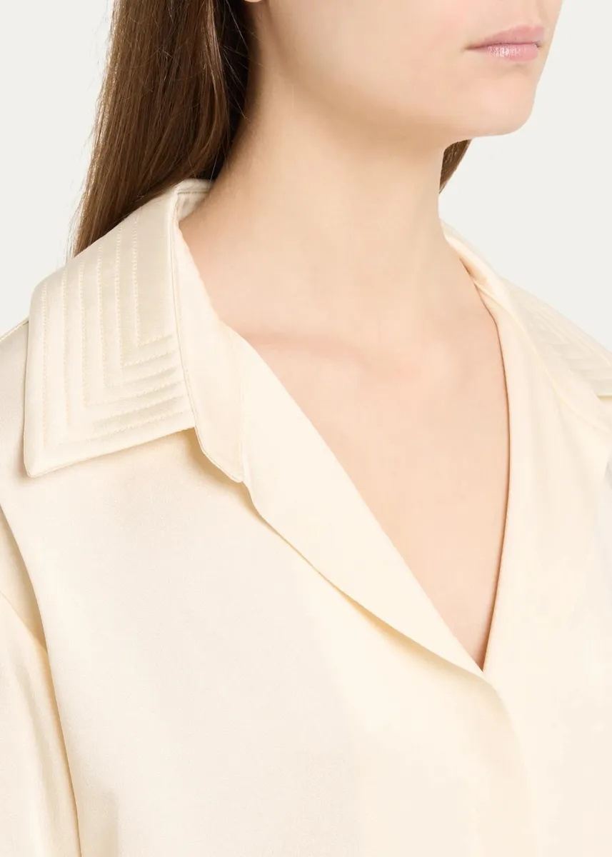 Alexis Viveka Satin Button-Front Shirt | Thumbnail 5