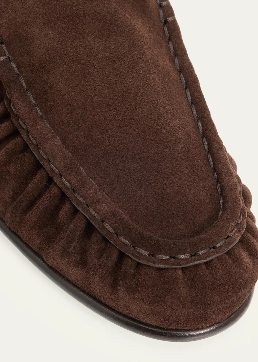 The Row Soft Moccasin Two Suede Loafers | Thumbnail 3 The Row Soft Moccasin Two Suede Loafers | Thumbnail 3
