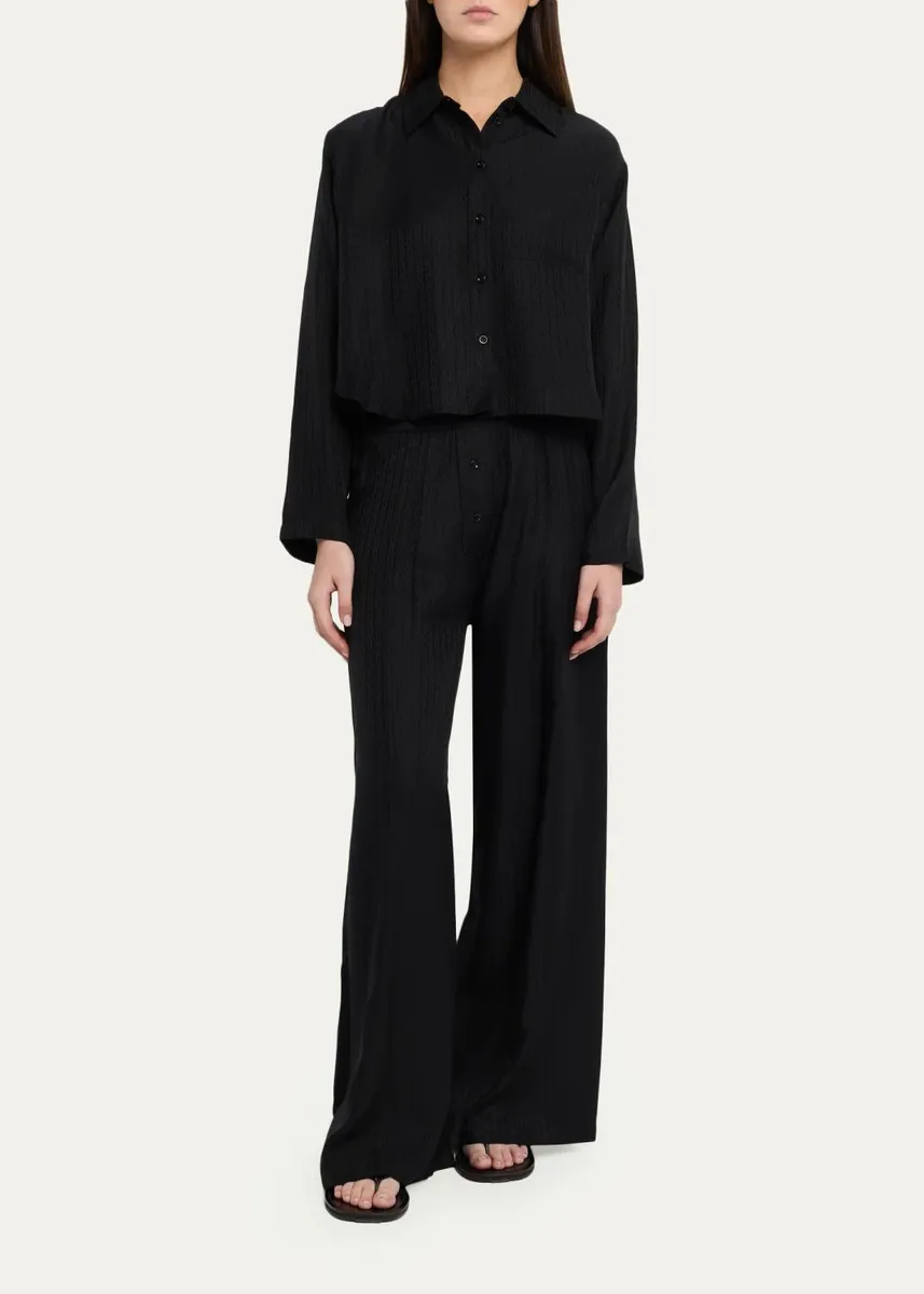 Kiki de Montparnasse Say My Name Silk Boxer Lounge Pants | Thumbnail 2