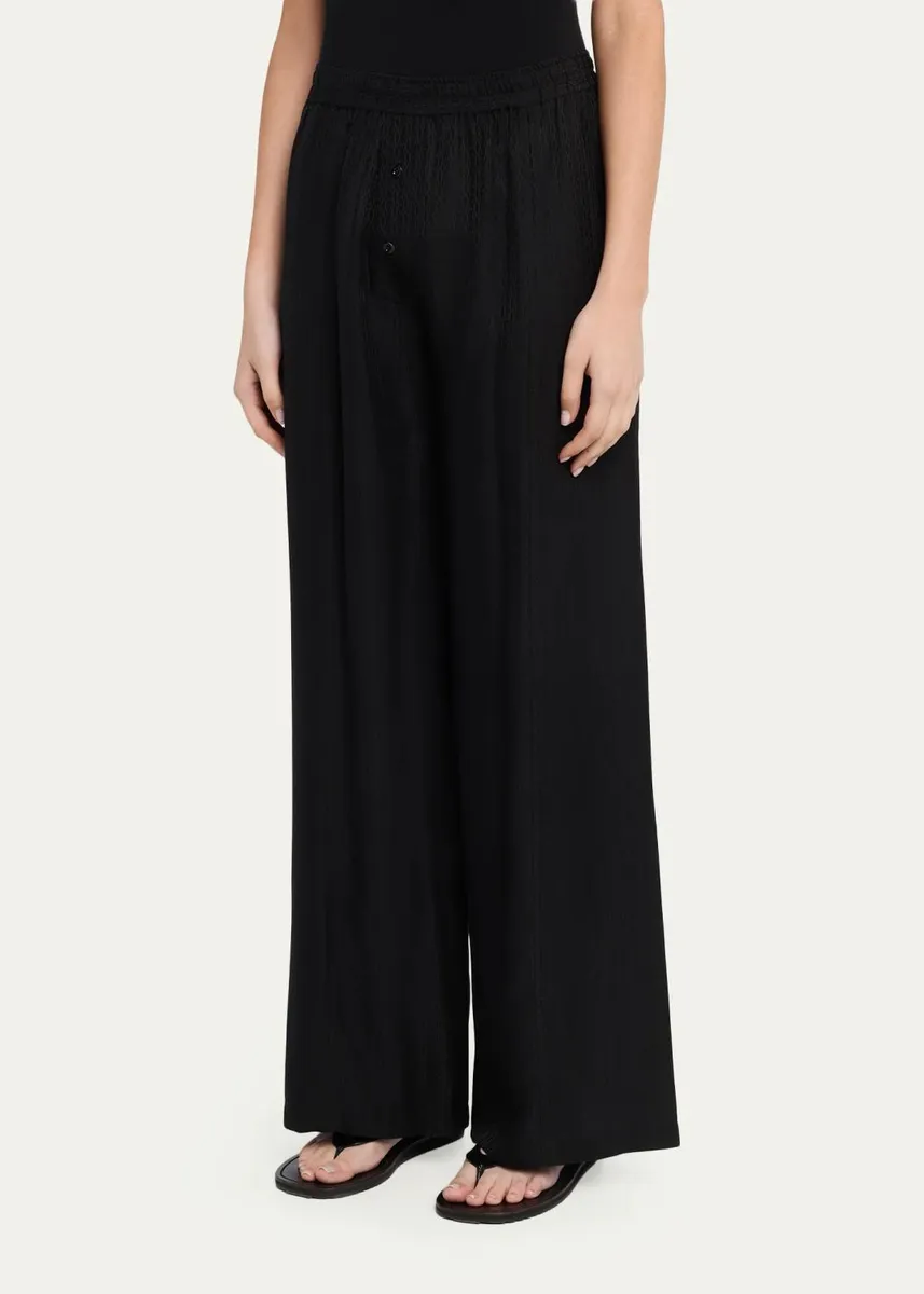 Kiki de Montparnasse Say My Name Silk Boxer Lounge Pants | Thumbnail 4