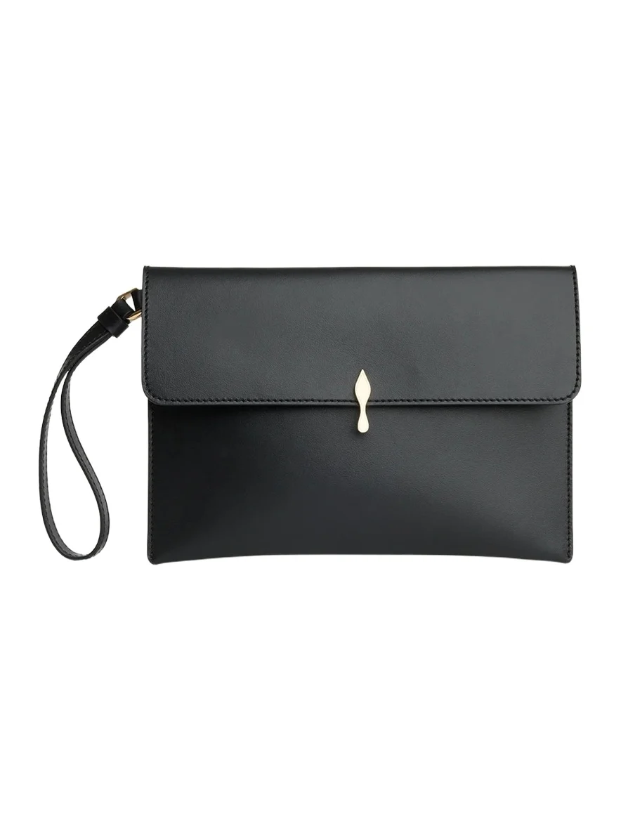 Christian Louboutin Bettina Flat Leather Pouch Bag