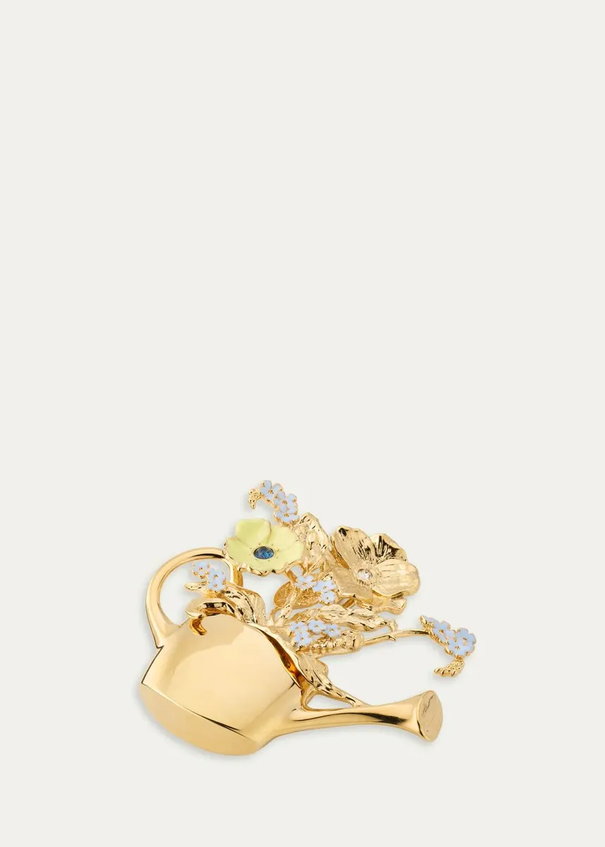 Oscar de la Renta Watering Can Bouquet Pin | Thumbnail 3