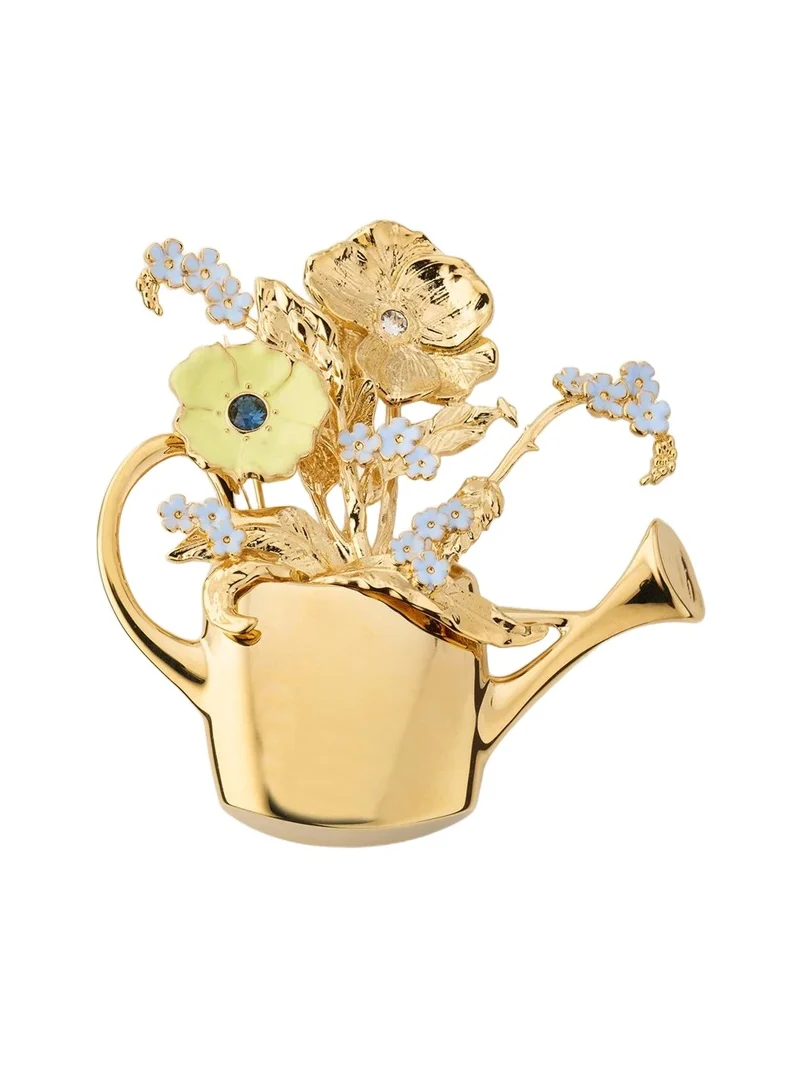 Oscar de la Renta Watering Can Bouquet Pin
