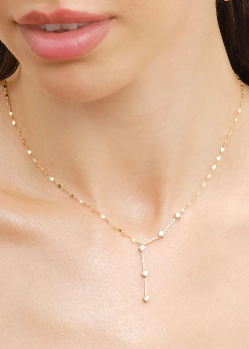 Lana 14K Solo Diamond Lariat Necklace | Thumbnail 2