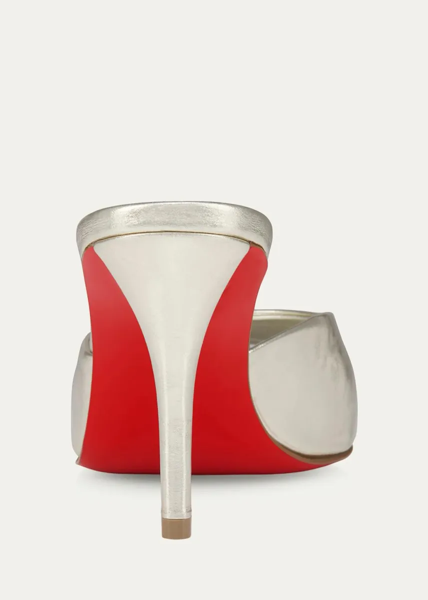Christian Louboutin 80mm Miss Z Metallic Leather Mules | Thumbnail 2 Christian Louboutin 80mm Miss Z Metallic Leather Mules | Thumbnail 2