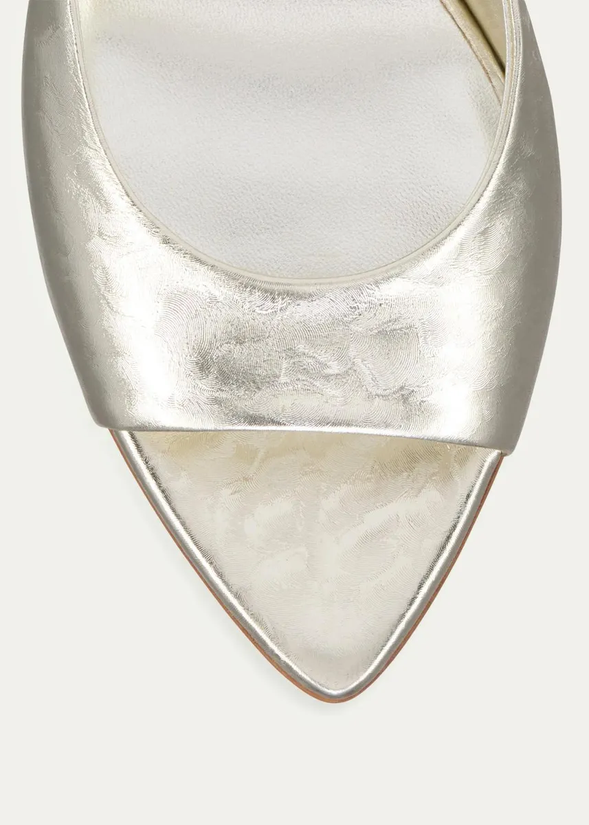 Christian Louboutin 80mm Miss Z Metallic Leather Mules | Thumbnail 3 Christian Louboutin 80mm Miss Z Metallic Leather Mules | Thumbnail 3