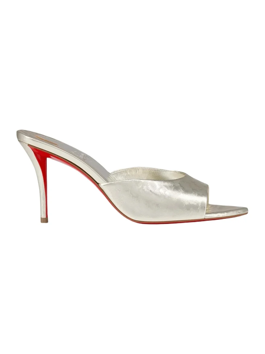 80mm Miss Z Metallic Leather Mules