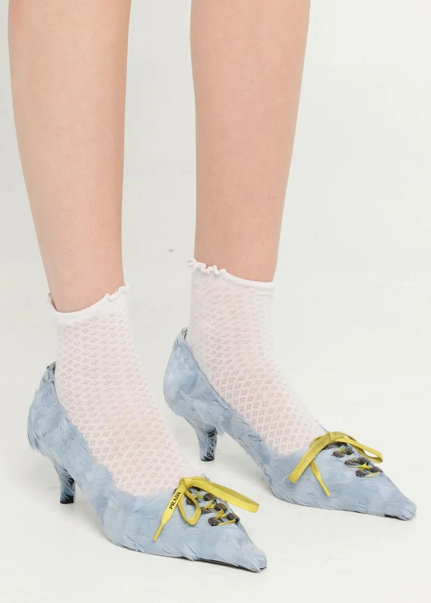 Prada 55mm Feather Lace-Up Pumps | Thumbnail 6 Prada 55mm Feather Lace-Up Pumps | Thumbnail 6