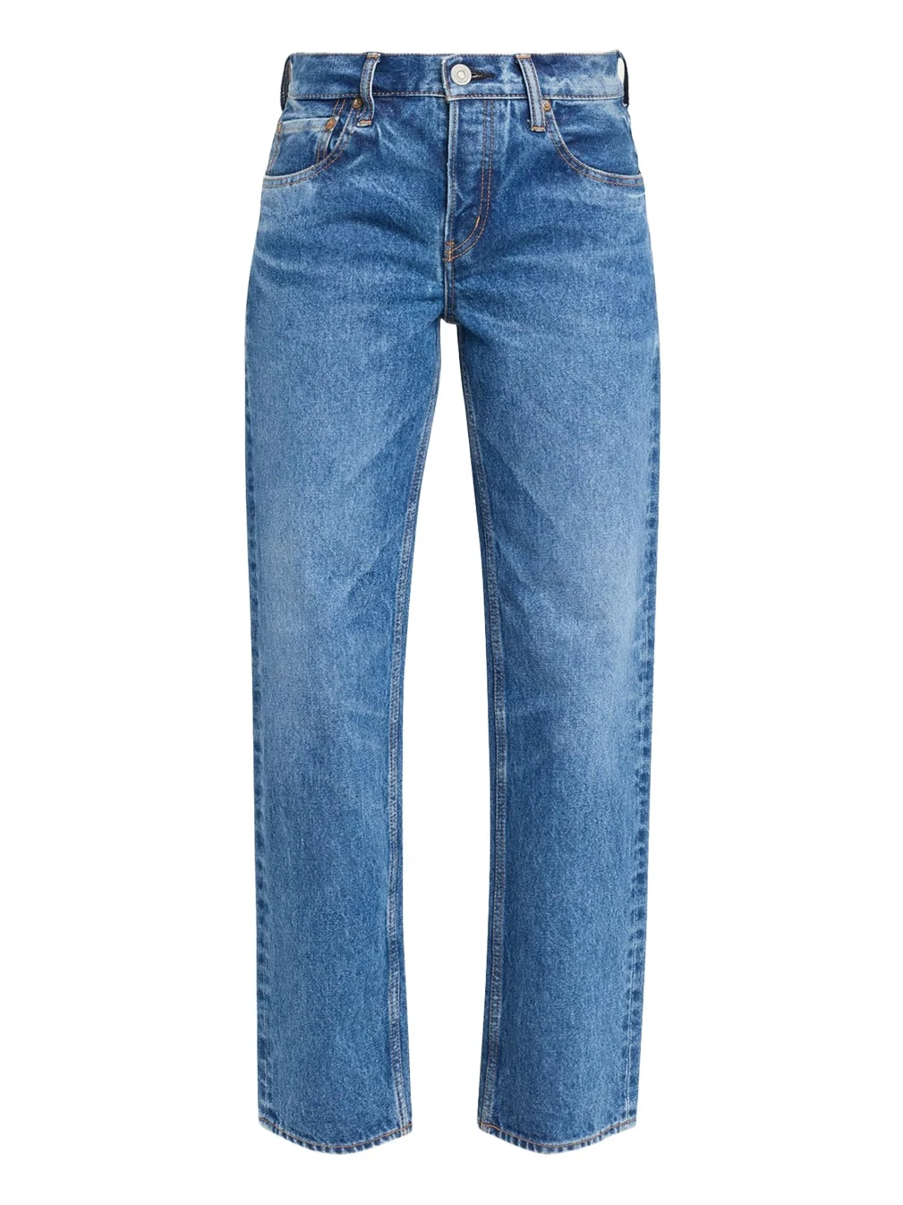 Moussy Vintage Philadelphia Low-Rise Straight-Leg Jeans