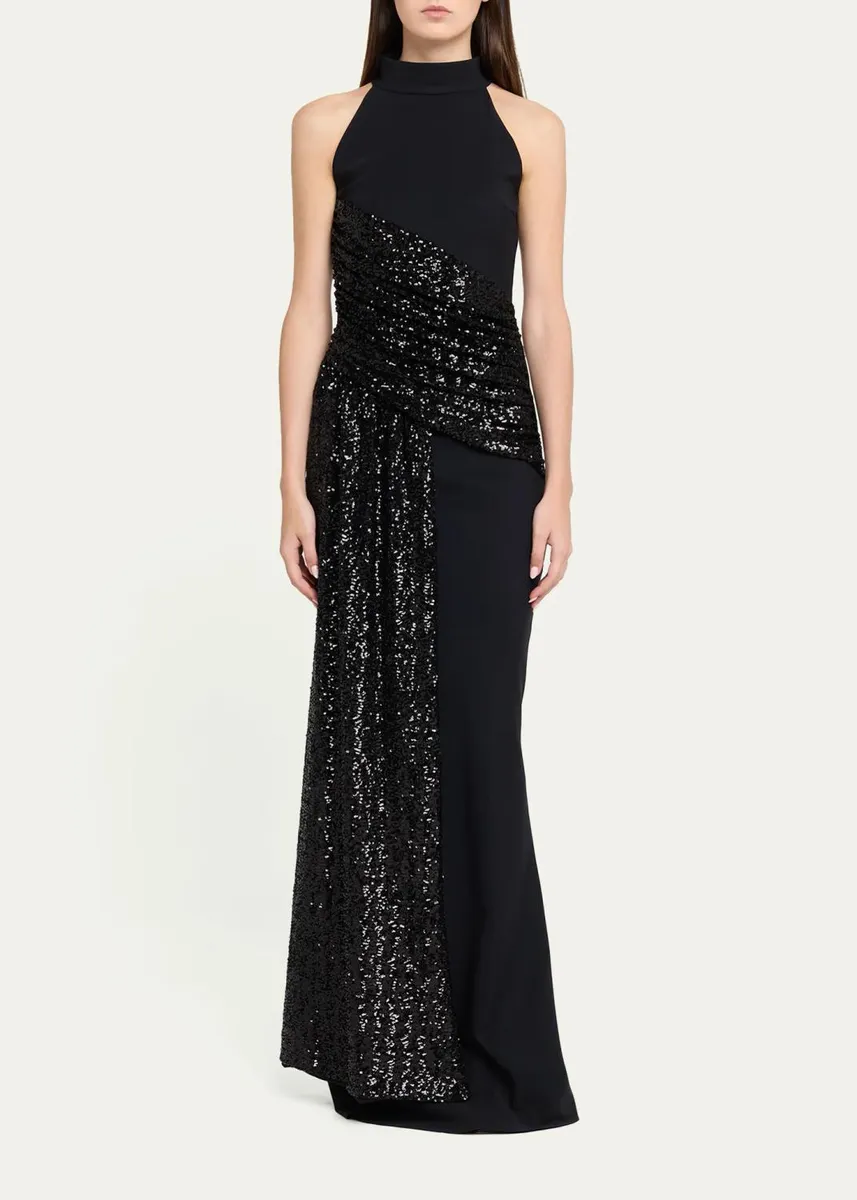 Chiara Boni La Petite Robe Virgo Sequined Column Gown | Thumbnail 2