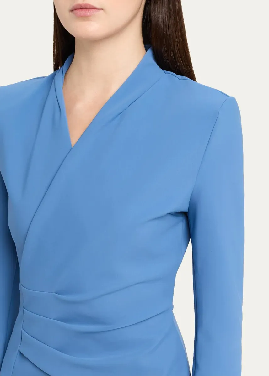 Chiara Boni La Petite Robe Demei Pleated Wrap Jersey Midi Dress | Thumbnail 5