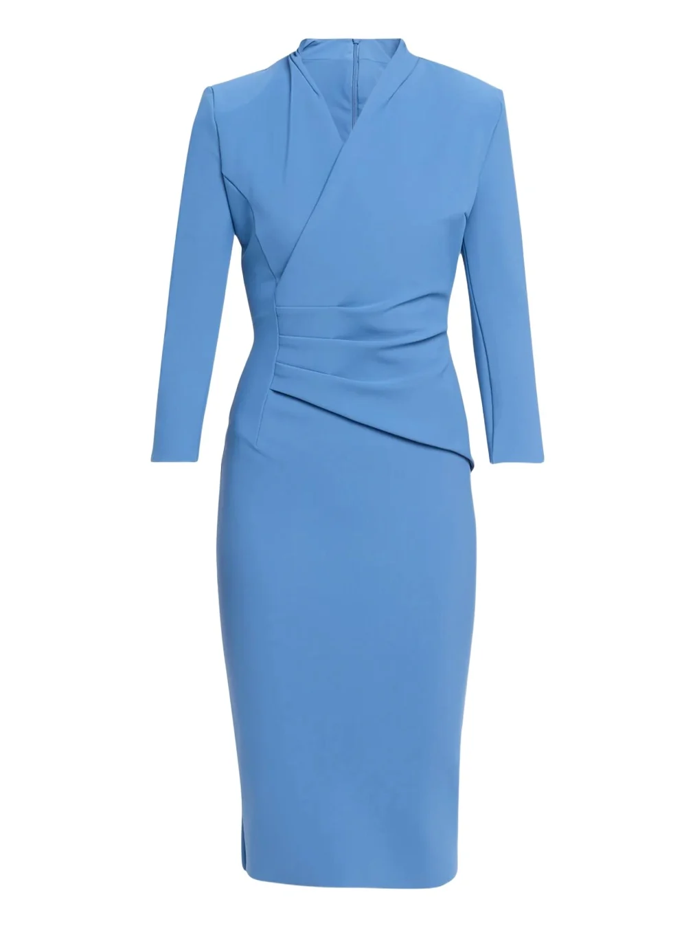 Chiara Boni La Petite Robe Demei Pleated Wrap Jersey Midi Dress