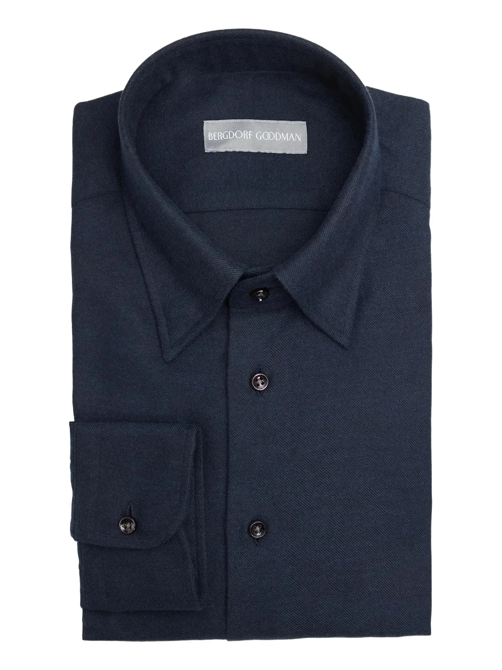 Bergdorf Goodman Men's Brushed Twill Solid Dress Shirt