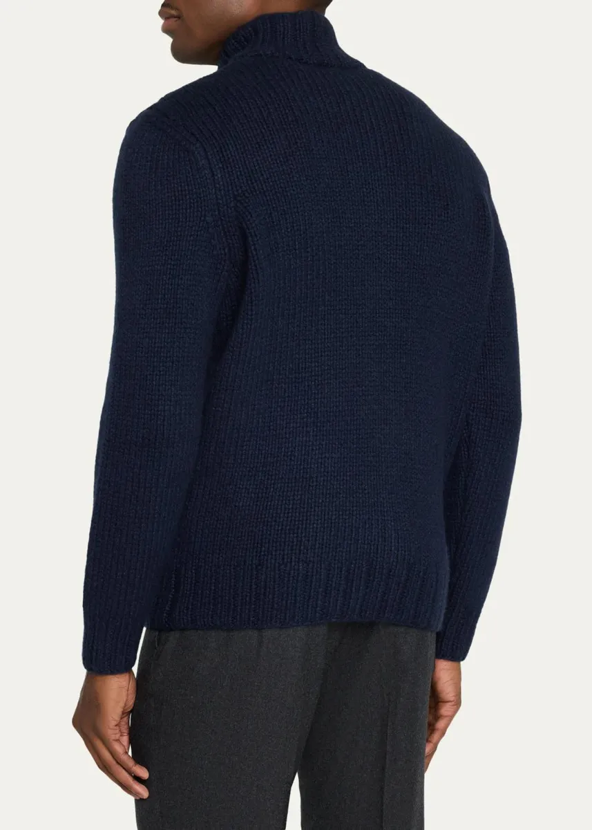 Cesare Attolini Men's Cashmere Full-Zip Argyle Cardigan | Thumbnail 3 Cesare Attolini Men's Cashmere Full-Zip Argyle Cardigan | Thumbnail 3