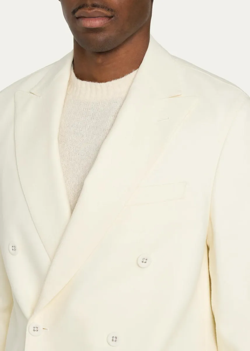 OFFICINE GÉNÉRALE Men's Double-Breasted Wool Blazer | Thumbnail 5 OFFICINE GÉNÉRALE Men's Double-Breasted Wool Blazer | Thumbnail 5