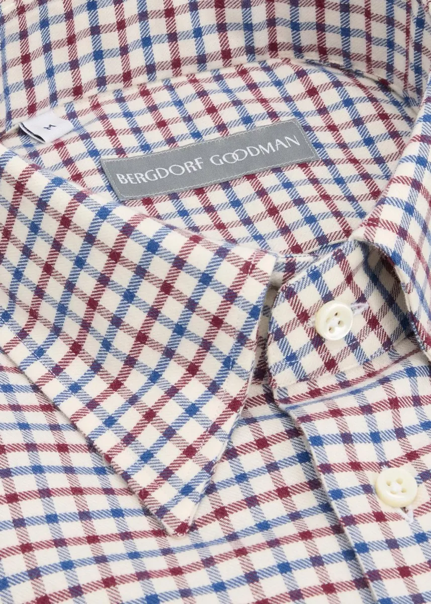 Bergdorf Goodman Men's Multi-Check Cotton Dress Shirt | Thumbnail 2 Bergdorf Goodman Men's Multi-Check Cotton Dress Shirt | Thumbnail 2