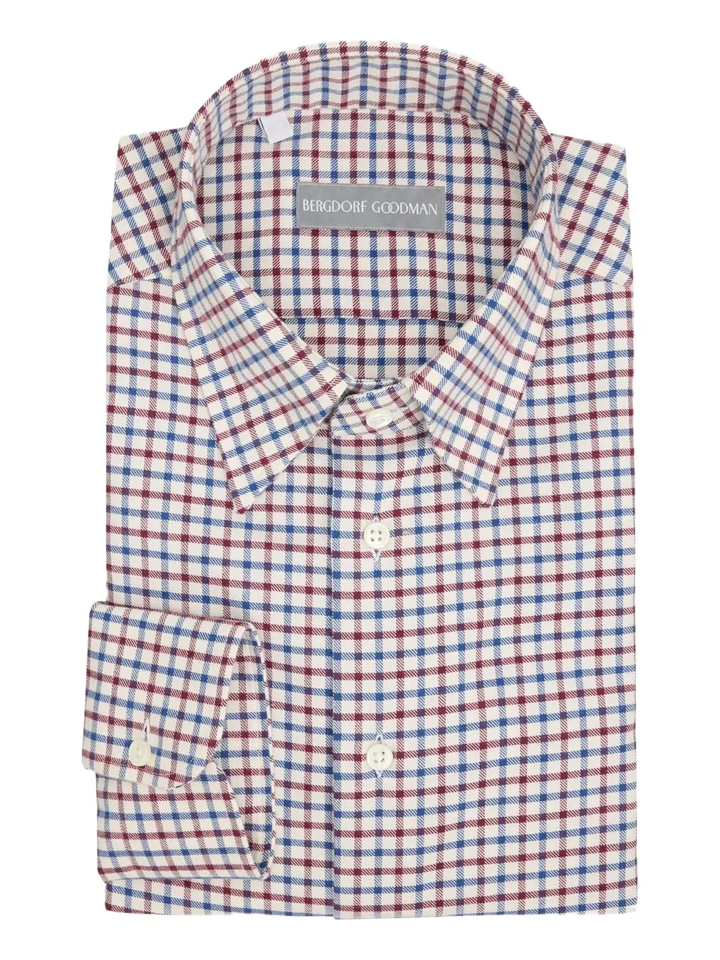 Bergdorf Goodman Men's Multi-Check Cotton Dress Shirt