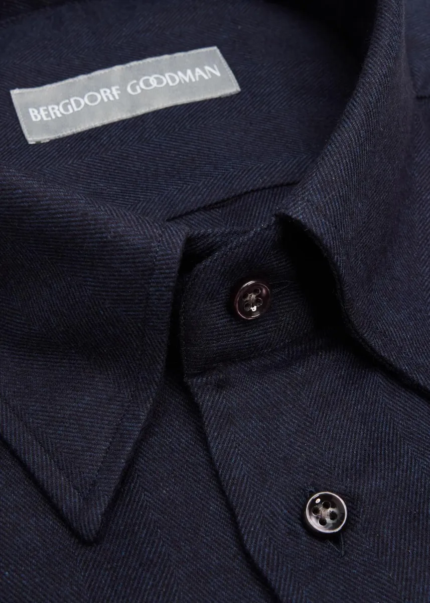 Bergdorf Goodman Men's Solid Twill Dress Shirt | Thumbnail 2 Bergdorf Goodman Men's Solid Twill Dress Shirt | Thumbnail 2