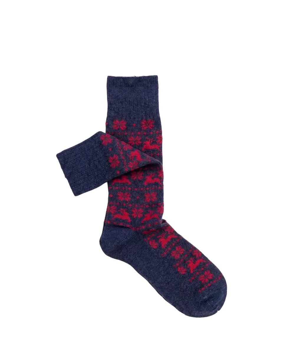 Sozzi Calze Men's Fair Isle Crew Socks | Thumbnail 2 Sozzi Calze Men's Fair Isle Crew Socks | Thumbnail 2