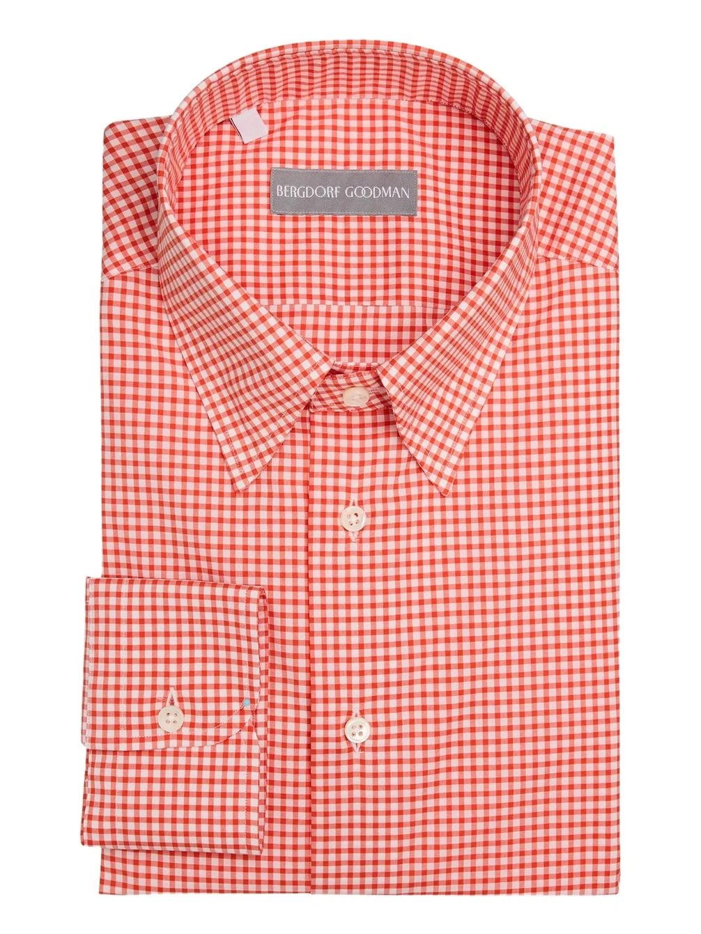 Bergdorf Goodman Men's Micro-Gingham Cotton Dress Shirt