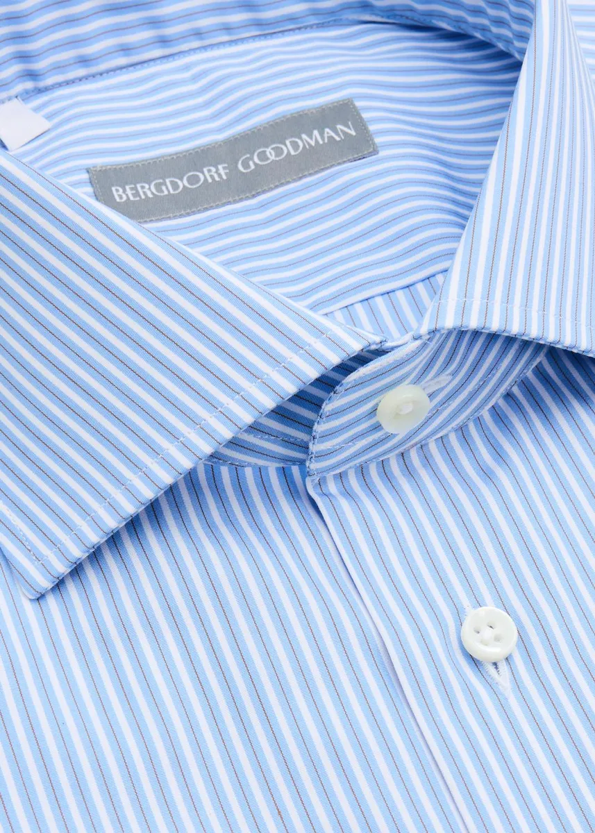 Bergdorf Goodman Men's Stripe Cotton Dress Shirt | Thumbnail 2 Bergdorf Goodman Men's Stripe Cotton Dress Shirt | Thumbnail 2