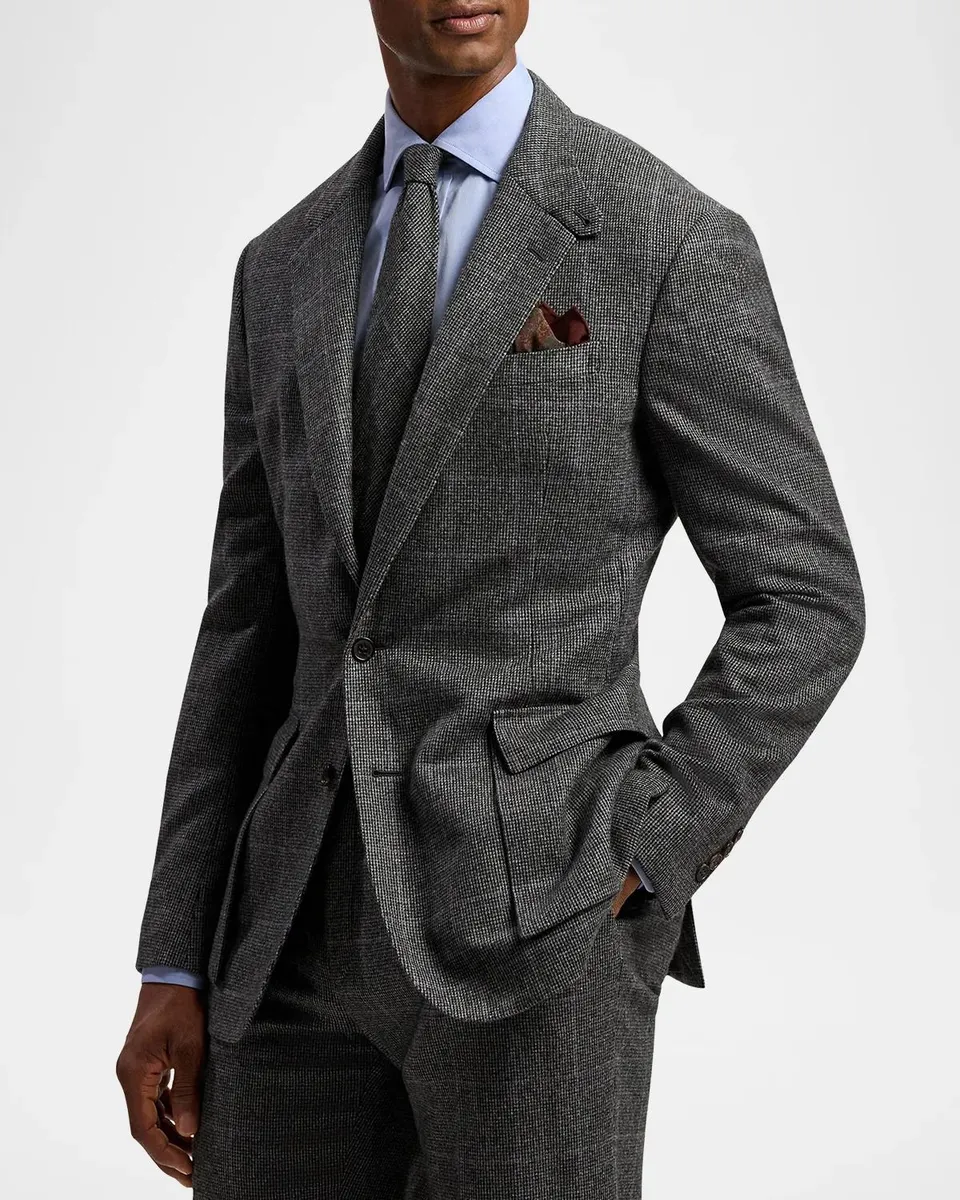 Ralph Lauren Purple Label Men's Glenn Hand-Tailored Tick-Weave Jacket | Thumbnail 6 Ralph Lauren Purple Label Men's Glenn Hand-Tailored Tick-Weave Jacket | Thumbnail 6